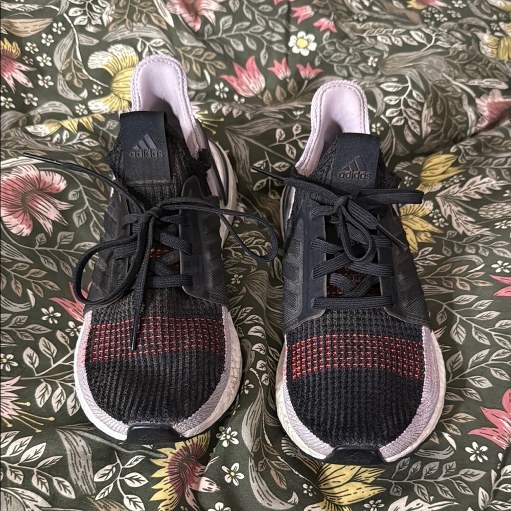 Adidas Woman’s Black and Red Athletic Shoes